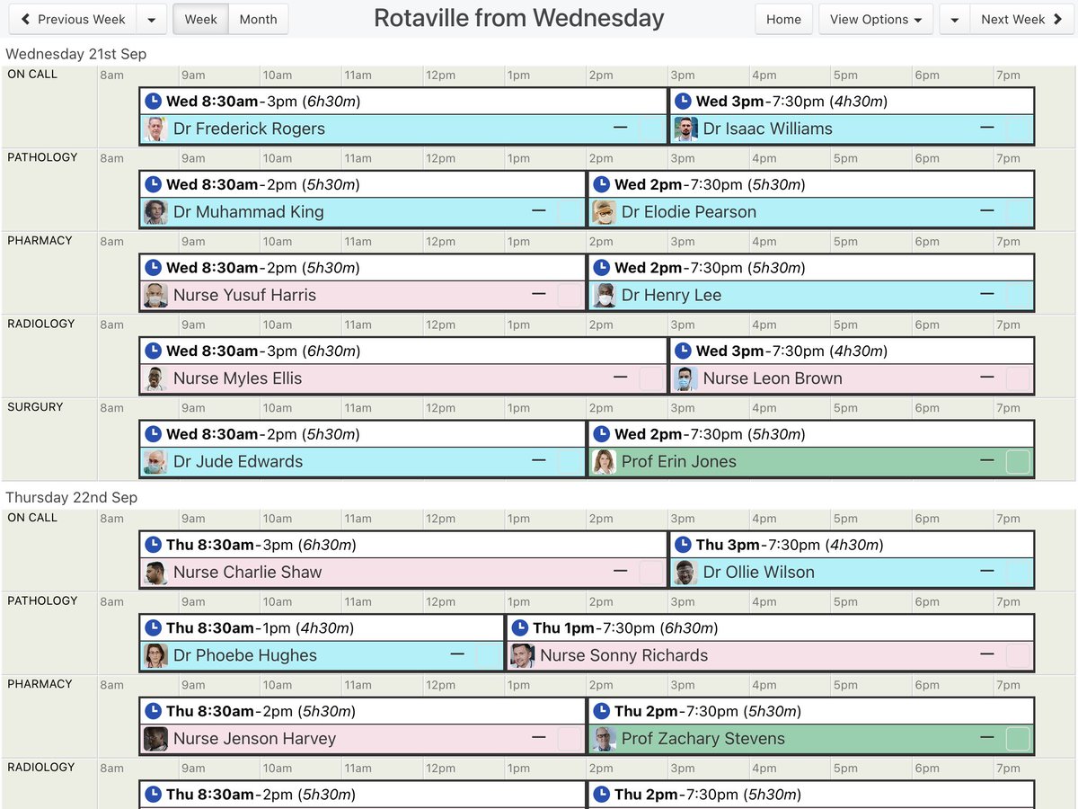 rotaville's tweet photo. A view of 4 different work rotas. What does your rota look like? #Rotaville https://t.co/u7YgqhD8ZI