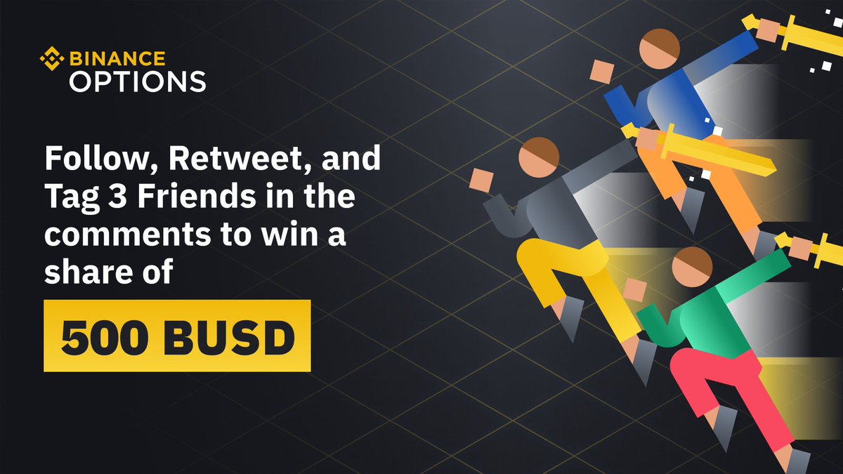 ⚔️Side quest for all Options Traders

🗓️: Until Oct 14 2022, 23:59 (UTC)

To Participate:
1️⃣Follow <a href="/BinanceFutures/">Binance Futures</a> 
2️⃣RT &amp; tag 3 friends in the comments who you want to join you in Options trading
3️⃣Fill up this form 👇  binance.com/en/survey/37cb…