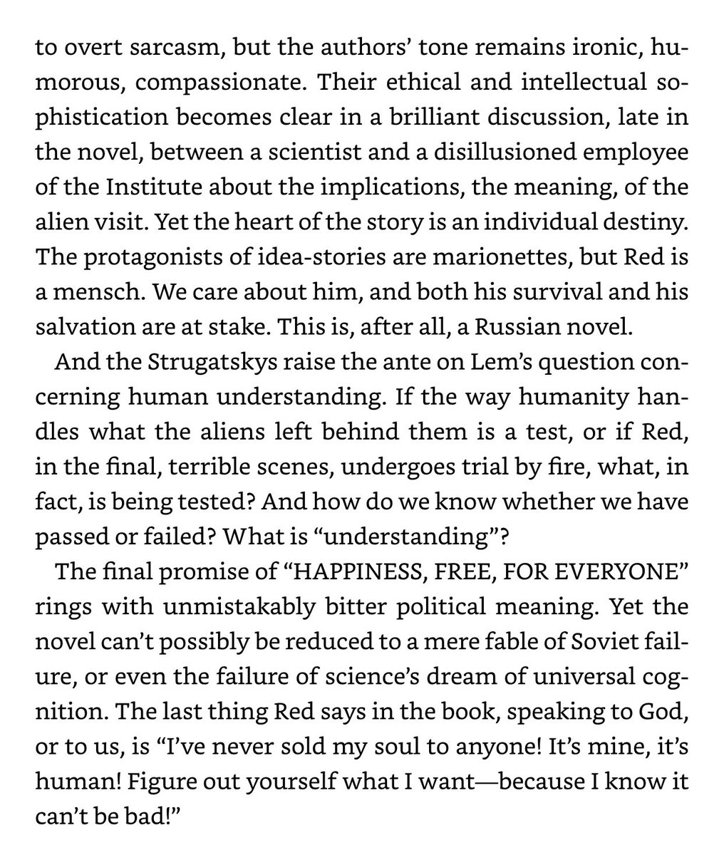 EdStern's tweet photo. Thinking about Tolkien/Lord Dunsany High Fantasy treatment of class, and post-Alien Dan O’Bannon-ish blue collar sci-fi, and then stumbled on Le Guin’s forward to Roadside Picnic, adapted as STALKER. Unsurprisingly brilliant.
#GameWriting #GamesWriting #NarrativeDesign #scifi https://t.co/A6A8OYWNMb