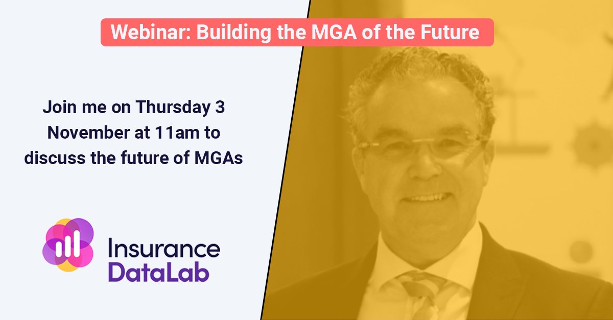 On Thursday 3rd November, <a href="/keats49/">Mike Keating</a> will be joining the panel for <a href="/InsDataLab/">Insurance DataLab</a>'s webinar on the future of MGAs. 

You can register for free here: bit.ly/3BzFIVY