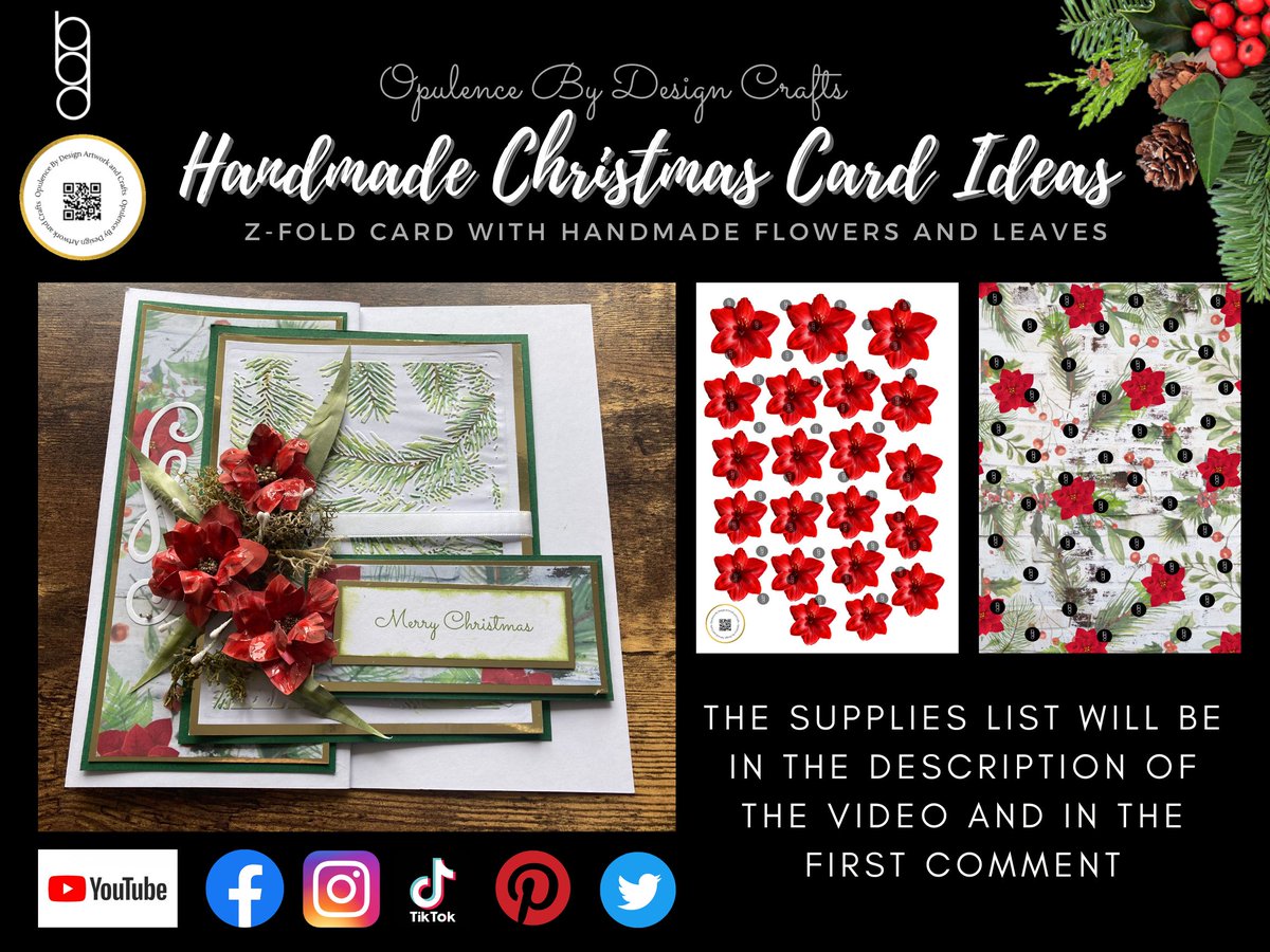 Opulencebydesi1's tweet photo. Handmade Christmas Card Ideas - Cardmaking tutorial
https://t.co/ERg6IeaoAj

#cardmaking #papercrafts #christmascards #handmadechristmas #christmascrafts https://t.co/HYM9lpfYR7