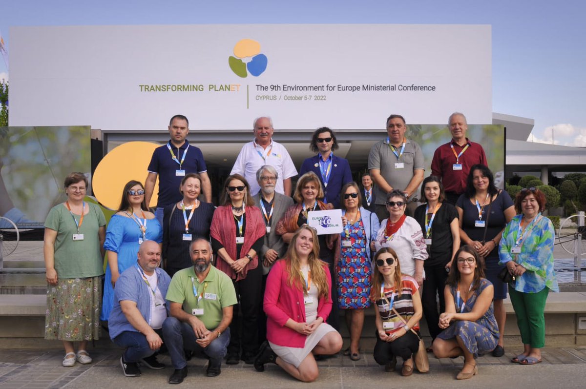 P_Heidegger's tweet photo. Here we are, environmental activists from the @UNECE region joint in the European Ecoforum @EfeNicosia #NicosiaEFE asking our governments to step up cooperation across borders.

💚🌍🇺🇳💪🏼👩🏼‍🤝‍👨🏽

There is no sustainability without peace, and no peace without sustainability. https://t.co/w740OsJTNd