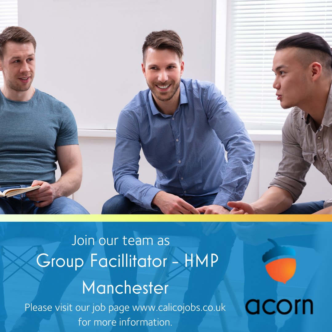 Calico_Group's tweet photo. As a Prison Group Facilitator, you will work closely with its residents offering a variety of interventions to support their recovery journey to ‘a life worth living’. We are looking for passionate and caring individuals to join our team in Manchester! https://t.co/yYeZGFdySm https://t.co/Y3RfY9odkz