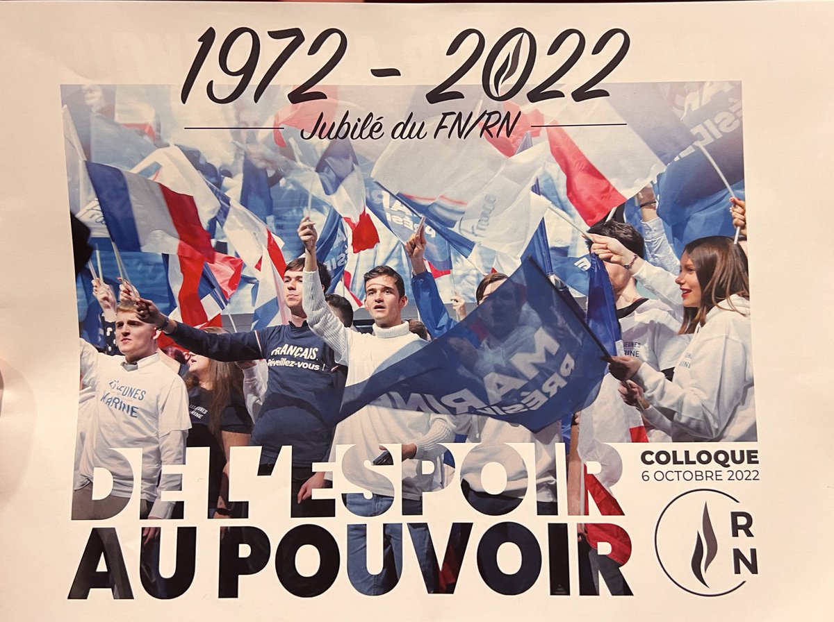 M_Dauchy's tweet photo. Présente hier soir à l’@AssembleeNat au colloque des 50 ans du FN/RN.
Je suis très fière d’appartenir à cette grande famille politique qui a toujours eu comme boussole la défense des Français.
Avec @MLP_officiel, le @RNational_off passera de l’espoir au pouvoir 💪🏻
#ColloqueRN https://t.co/XidvPAOkFS