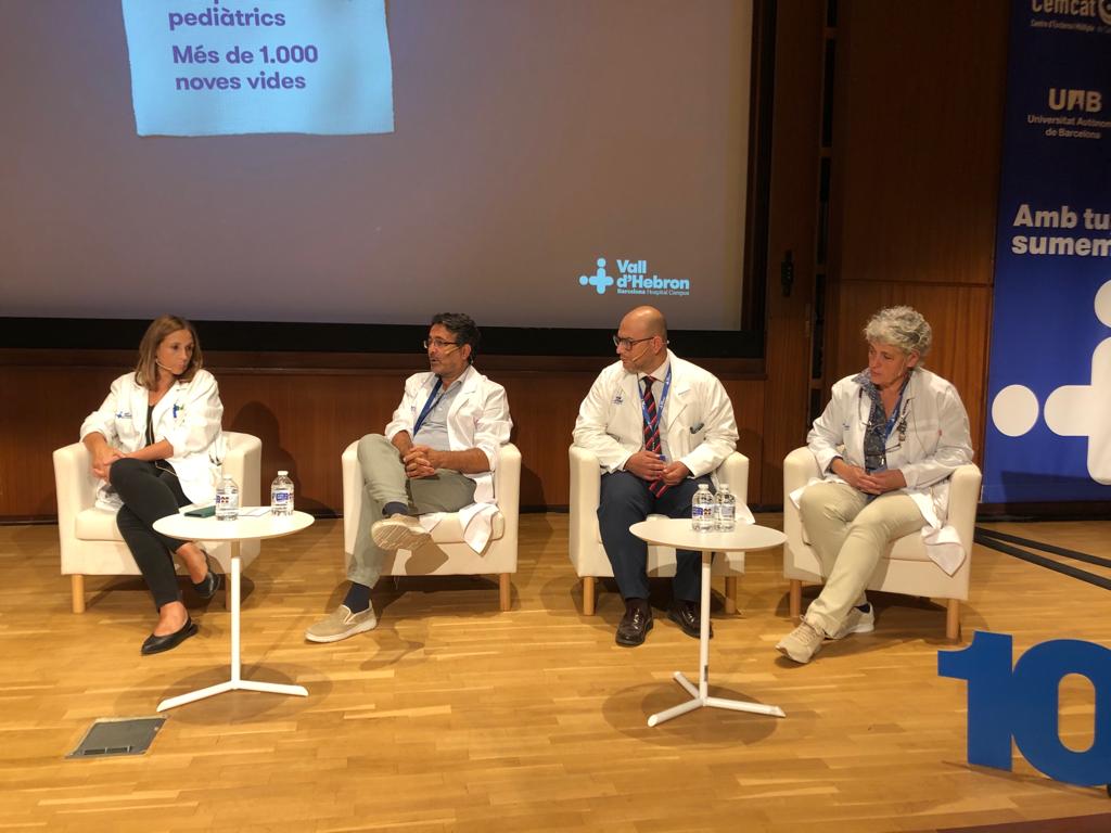 vallhebron's tweet photo. El Dr. Ramon Charco, cap de Cirurgia Hepatobiliopancreàtica, el Dr. Raúl Abella, cap de Cirurgia Cardíaca Pediàtrica, el Dr. Marino Asensio, cap d’Urologia Pediàtrica i @Al_Jauregui_HVH, cap de Cirurgia Toràcica, donen les claus de l'alta complexitat del trasplantament pediàtric. https://t.co/ByzRnc54Hx