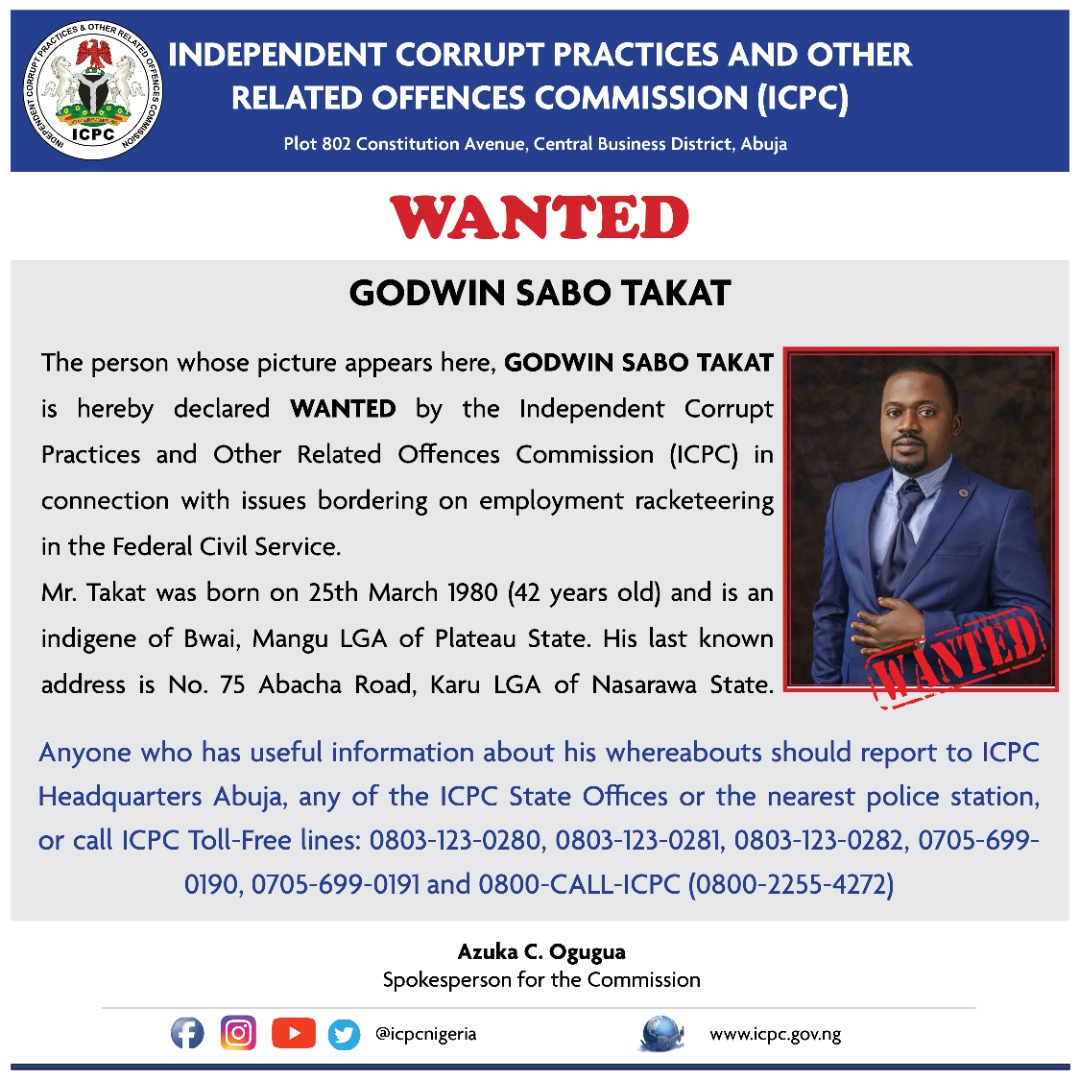 icpcnigeria's tweet photo. WANTED! https://t.co/g6IWY3q5jJ
