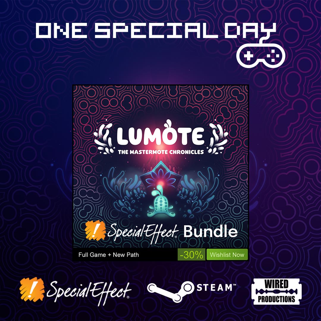 What better way to celebrate #OneSpecialDay, than with a bundle 🐚

Get 30% off the #Lumote bundle on Steam and give to <a href="/SpecialEffect/">SpecialEffect</a> 💵

Head on over to:

Wired.gg/Lumote