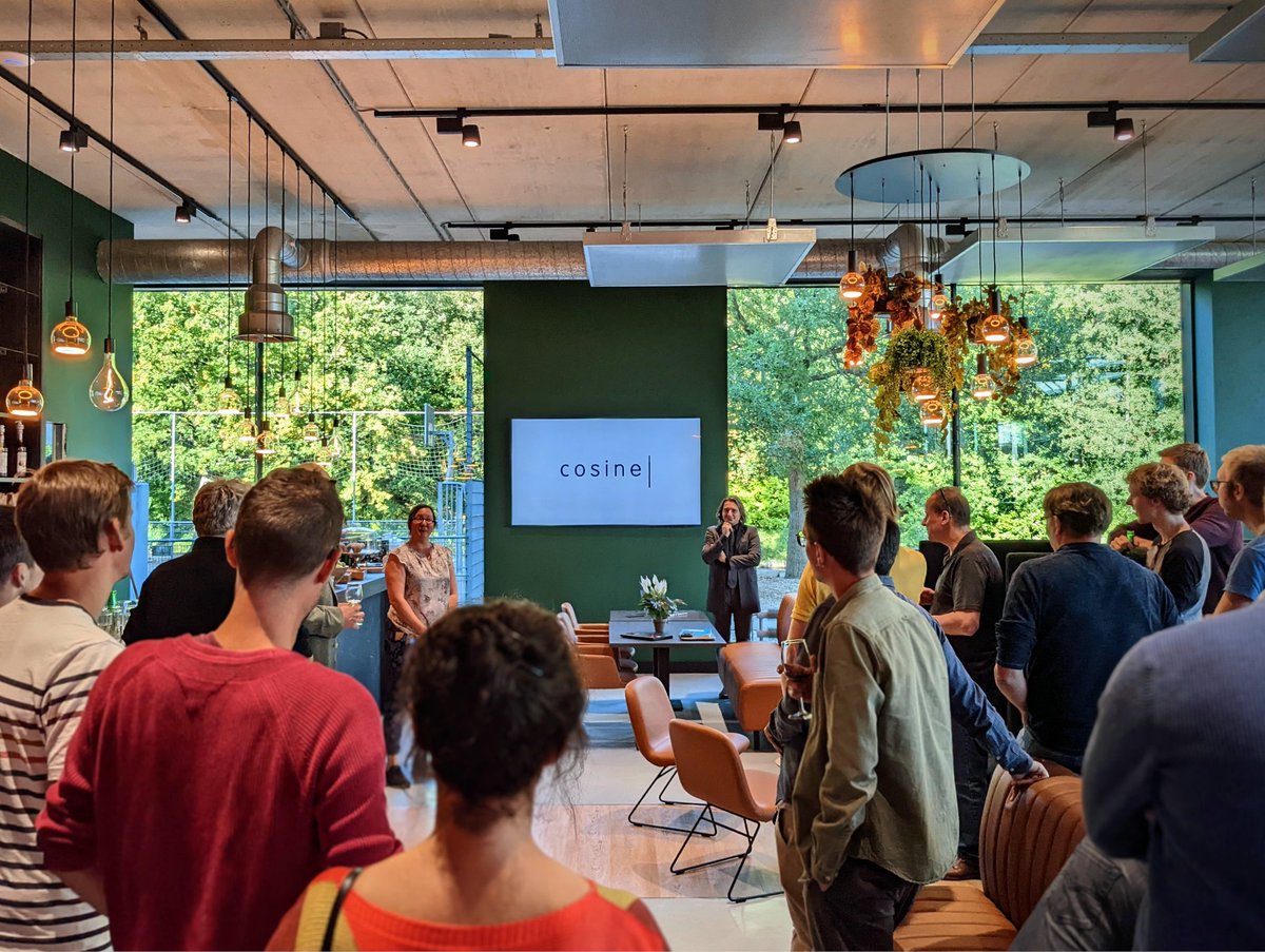 cosineBV's tweet photo. Following their recent @esa  Team Achievement Award 2022 for the success of #HyperScout 2 in the #EarthObservation project Phi-sat-1, cosine and its employees celebrated with a drink at their facilities in Sassenheim.

More pictures on our website: https://t.co/a5J1PtDWM1 https://t.co/Ciea1iTStL
