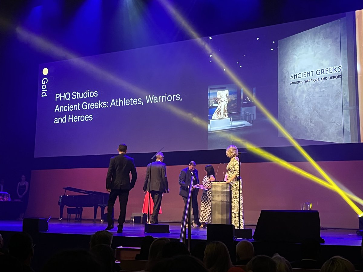 Delighted for Auckland Museum and PHQ to win Gold in the Digital Installation and Exhibition category for Ancient Greeks at the NZ Best Design Awards 2022