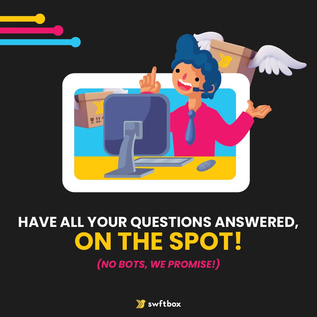 swftbox's tweet photo. Our customer support team is always available to answer all your questions! Wether its updating your delivery times or asking for the status of an order, we're here!

#customersupport #customerservice #swftbox #lastmiledelivery #deliveryservice #ecommerce #deliverysolutions https://t.co/AnFEMJk2Py
