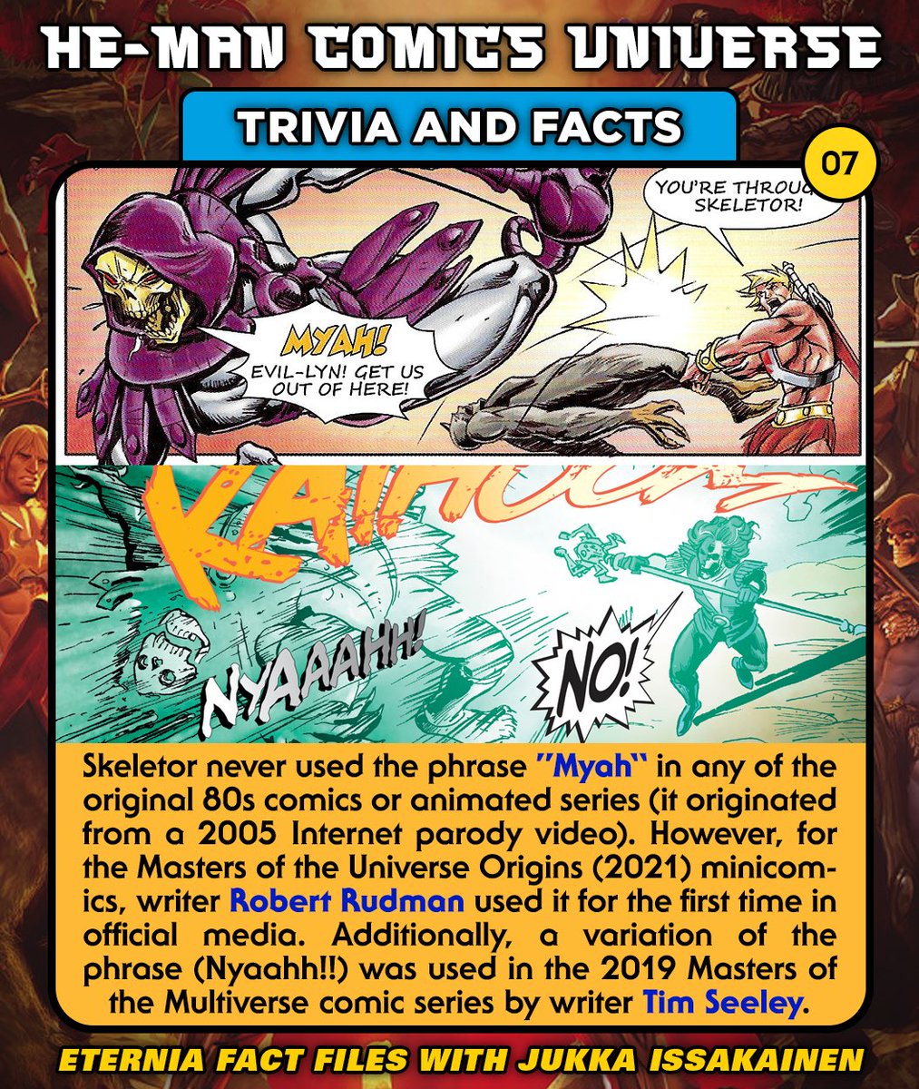 ToonJukka's tweet photo. He-Man Comics Trivia &amp; Facts #07 💥 To celebrate 40 years of Masters of the Universe minicomics and regular comics from DC to Dark Horse in all their incarnations during the month of October 2022! 🎉#heman #skeletor #mastersoftheuniverse #motu #masterverse #dccomics #comictrivia https://t.co/cav3J3xj2t