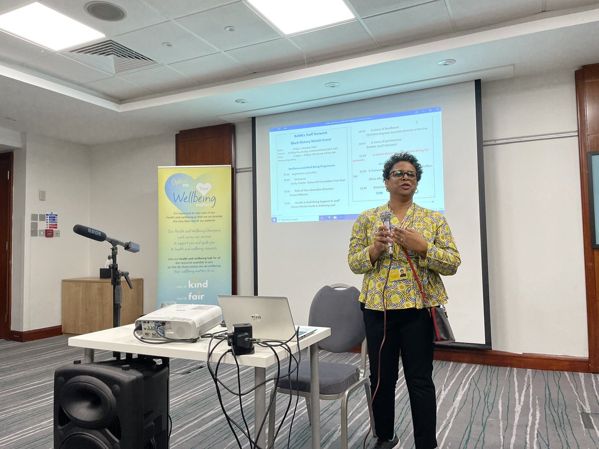 OxleasBAMEx's tweet photo. Juliana getting us all going for the BAMEx Black history Month event. #Blackhistorymonth2022 https://t.co/IpzmZY29vE