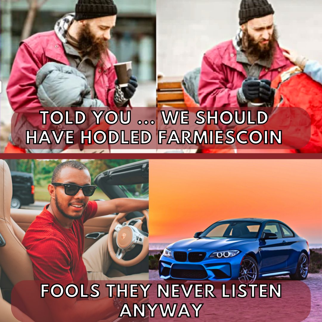 The biggest regret in your entire life!!🔥
🤑Buy $MIES 👇
🌐 farmies.com
👉 Join DISCORD: discord.gg/wKmz6Bq5
🔸 #RT for more!

#farmiescoin #farmies #farmiesswap #MIES #miescoin #cryptocurrency #Crypto #Web3Gaming #NFT #meme #MayhemTilTheMorning #BNB