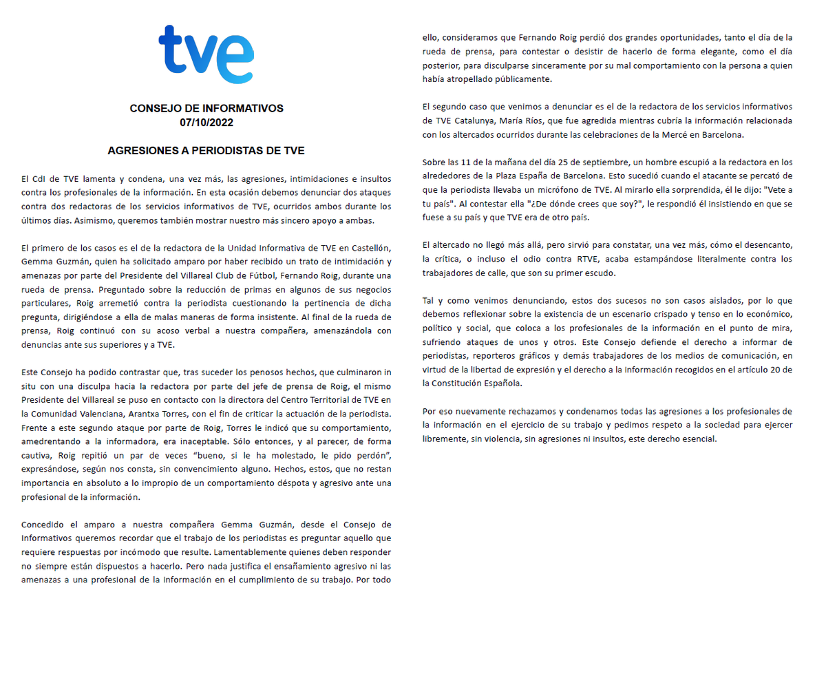 CdItve's tweet photo. El Consejo de Informativos concede amparo a dos compañeras que fueron intimidadas y agredidas mientras ejercían su labor profesional.

Tolerancia cero hacia este tipo de episodios. https://t.co/onjOABUXuQ