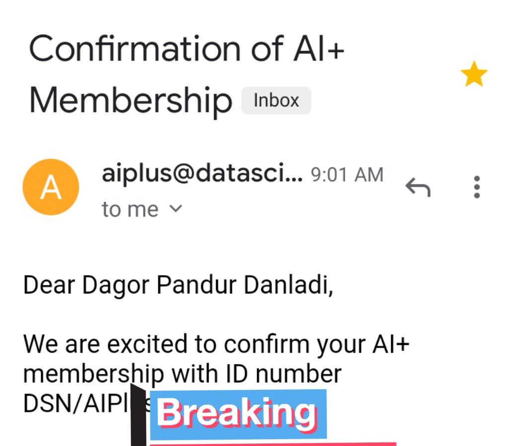 I am so delighted to have been confirmed as a member of Data science Nigeria (DSN) where Data form the base of decision making. 
I look forward to learning more from the DSN community as a data analyst/ML enthusiast
Special thanks to <a href="/dsn_ai_network/">DSN - Data Science Nigeria</a> 
<a href="/code_plateau/">CODE PLATEAU</a> 
<a href="/MandiengBot/">Mandee Bot</a>