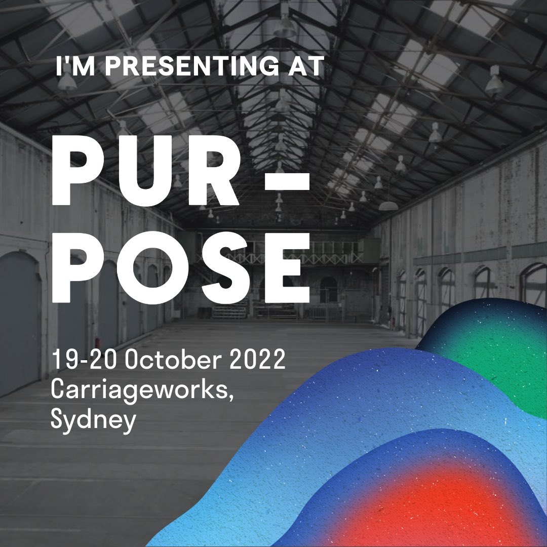 Only 10 days to go until I head to Sydney to speak at ⁦⁦⁦<a href="/purpose__conf/">Purpose</a>⁩ . I can’t wait to explore this very important topic with my co-panelists “Hearts &amp; Minds: The Bleeding Edge of Empathy, Diversity, Well-being and Performance”. Hope to see you there!
