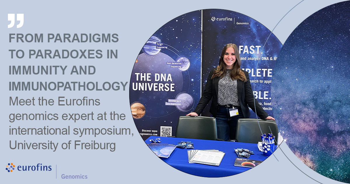 Meet the Eurofins Genomics experts at the international symposium on the topic ‘From Paradigms to Paradoxes in Immunity and Immunopathology’ at <a href="/UniFreiburg/">Universität Freiburg</a>, October 6th-8th 2022. Find out about our Sanger sequencing offers: Up to 20% MORE. #genomics #TheDNAUniverse <a href="/sfb1160/">SFB1160</a>