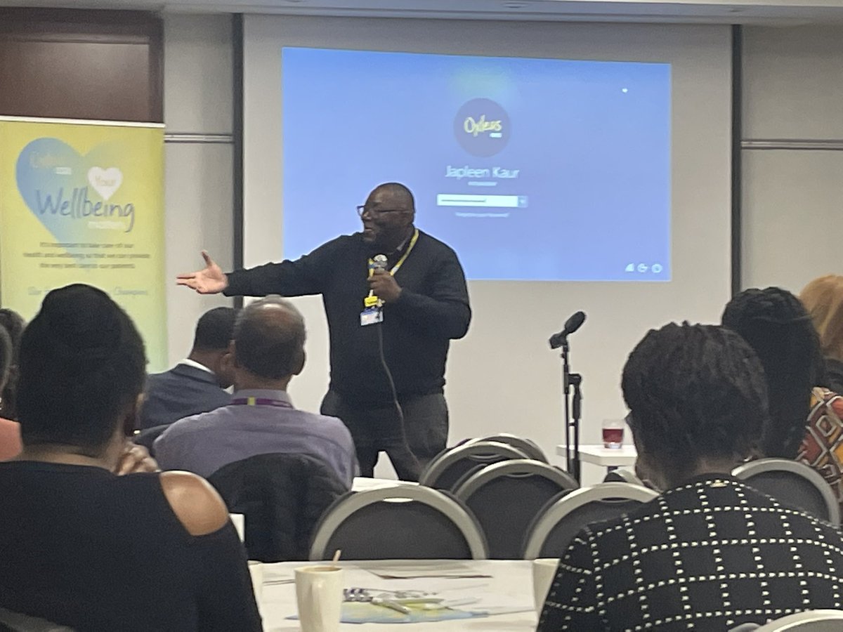 LisaComms's tweet photo. It’s official @TafadzwaMarapa1, you are THE best MC! Loving it @OxleasNHS @OxleasCEO @tall_rachel @SallyBryden1 @OxleasBAMEx @andytrotter51 https://t.co/8oWt6dhatE