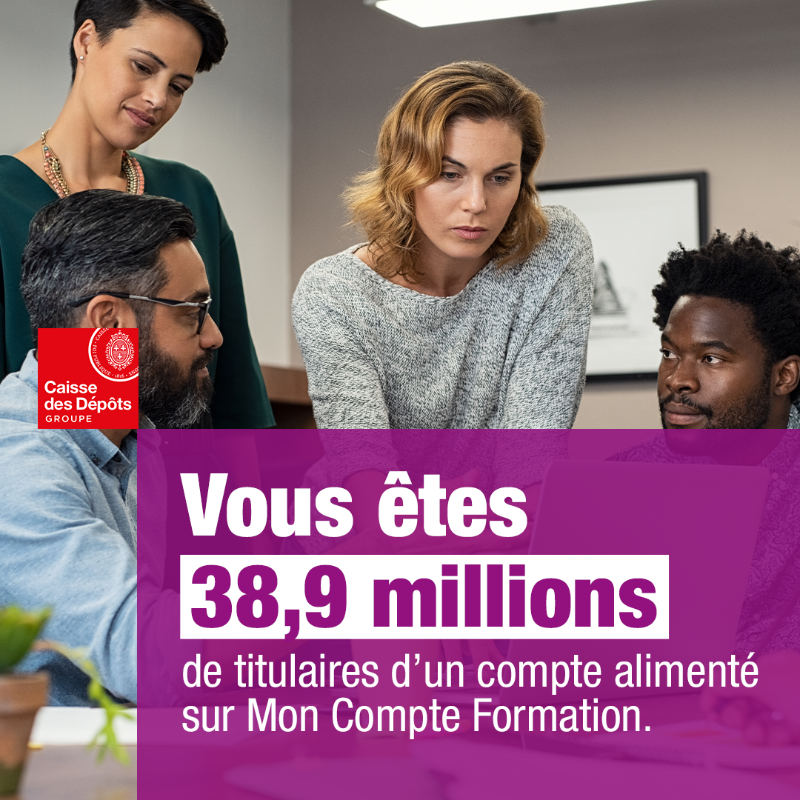 caissedesdepots's tweet photo. La @caissedesdepots vous accompagne chaque jour dans votre parcours de vie, dont la #formation professionnelle 👨‍🎓

Reconversion, développement de compétences, orientation... Vous êtes des millions à avoir sauté le pas avec #MonCompteFormation 🤗