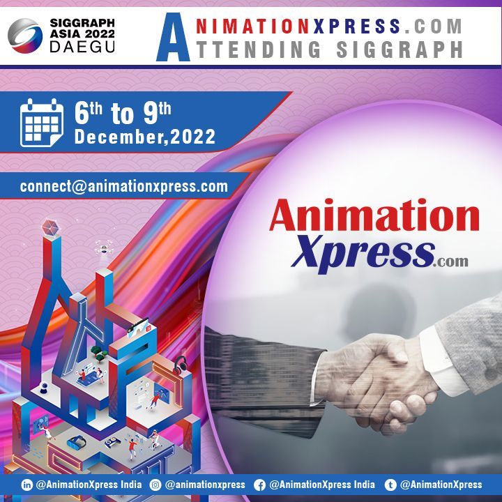 AnimationXpress's tweet photo. Meet India's largest provider of #animation #VFX #comics #gaming & #technologicalservices@AnimationXpress at #SIGGRAPHAsia2022! #Studios #OTTPlatform #Broadcasters #AdAgency #Institutes #TechCompanies #Artists #Producers #AnimationXpress #Awards #Summit https://t.co/dxSwbV0jMH