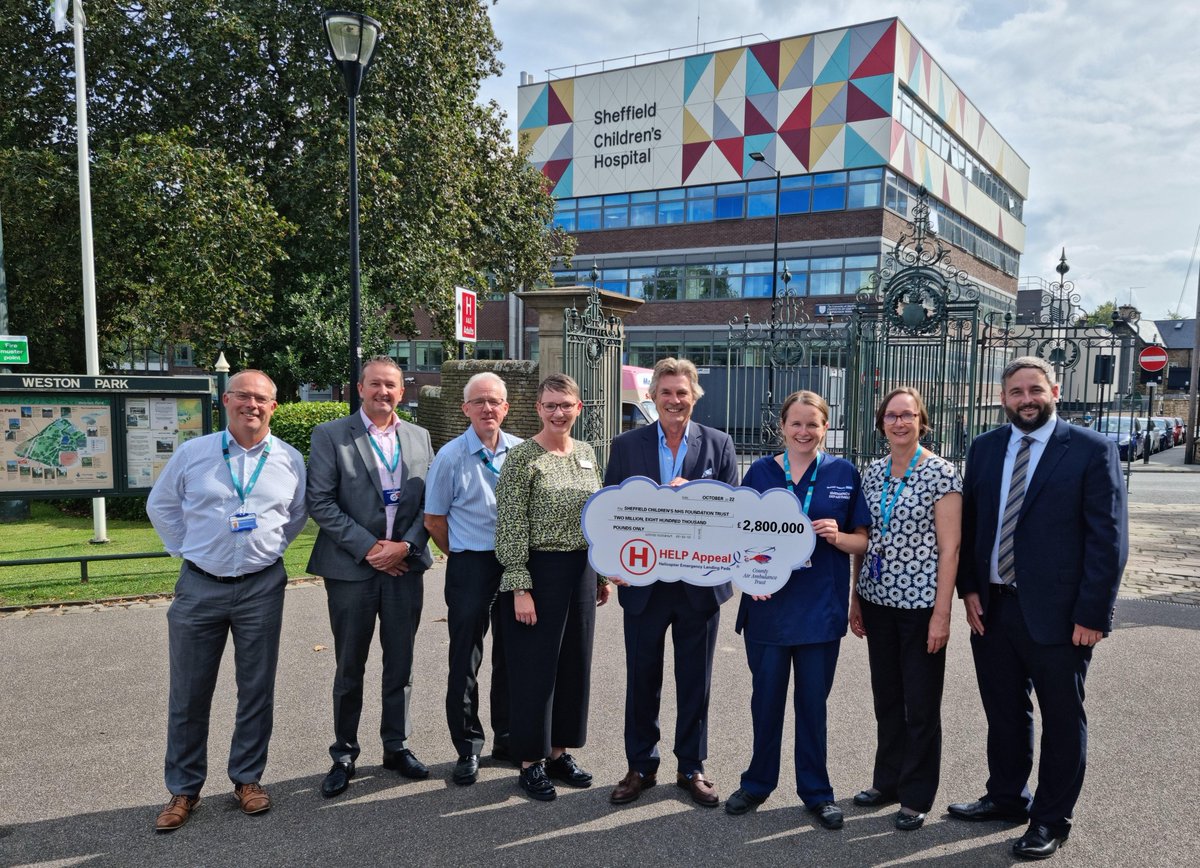 HelipadHELP's tweet photo. Delighted to announce that we've given another £562,500 to @SheffChildrens to help achieve their dream of having a rooftop helipad. This now takes our total donated to £2⃣,8⃣0⃣0⃣,0⃣0⃣0⃣! It is hoped that construction can begin next year! Find out more:https://t.co/ydZjw0Dfy1 https://t.co/2o34Mh2NYP