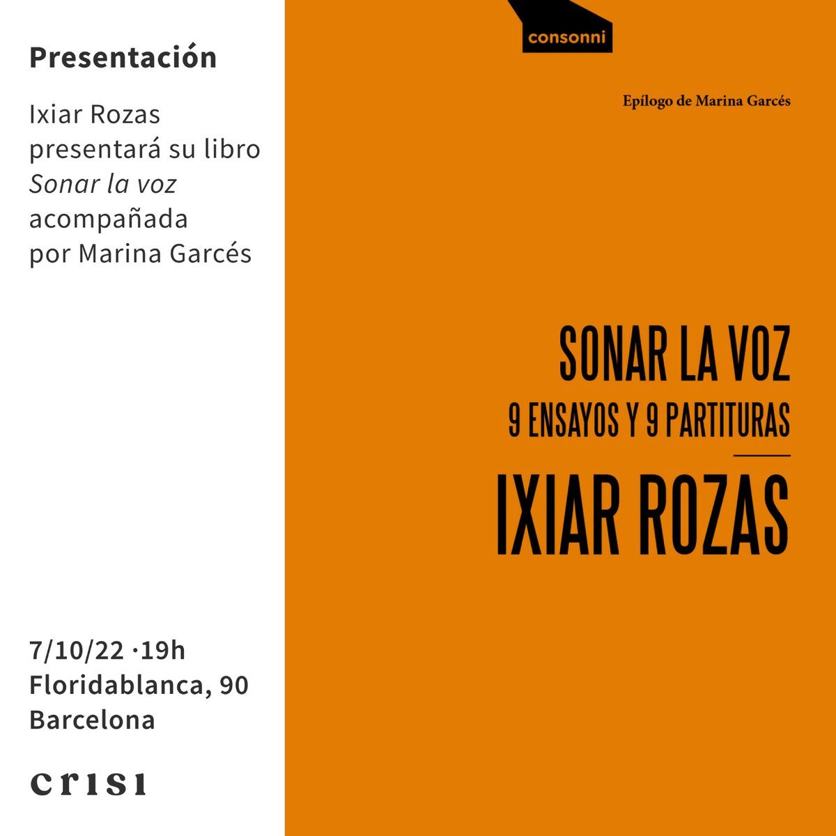 «Sonamos como respiramos. Un sonido que emana sin llegar a ser palabra. Vibrante, cíclico. Un eco indefinido. Un ruido. Ese chasquido imperceptible. Y luego, emitir una palabra y hacerla espacio. El aire permite que la vida sea audible. Es movimiento». #IxiarRozas en Sonar la voz