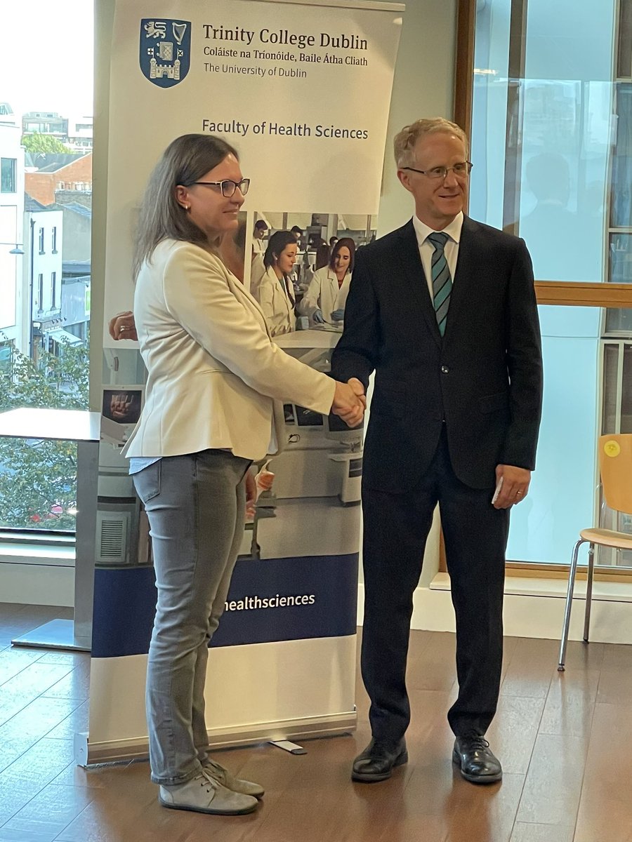 SDoyleTcd's tweet photo. I was so happy to watch @Kivabrennan and Lucia Celkova receive their FHS Deans Awards @tcddublin yesterday for immunological research to improve vaccines for kids, and to better understand the causes of AMD #VaccinesWork #FightingBlindness #proudPI #loveirishresearch https://t.co/vOVLqyBeEe