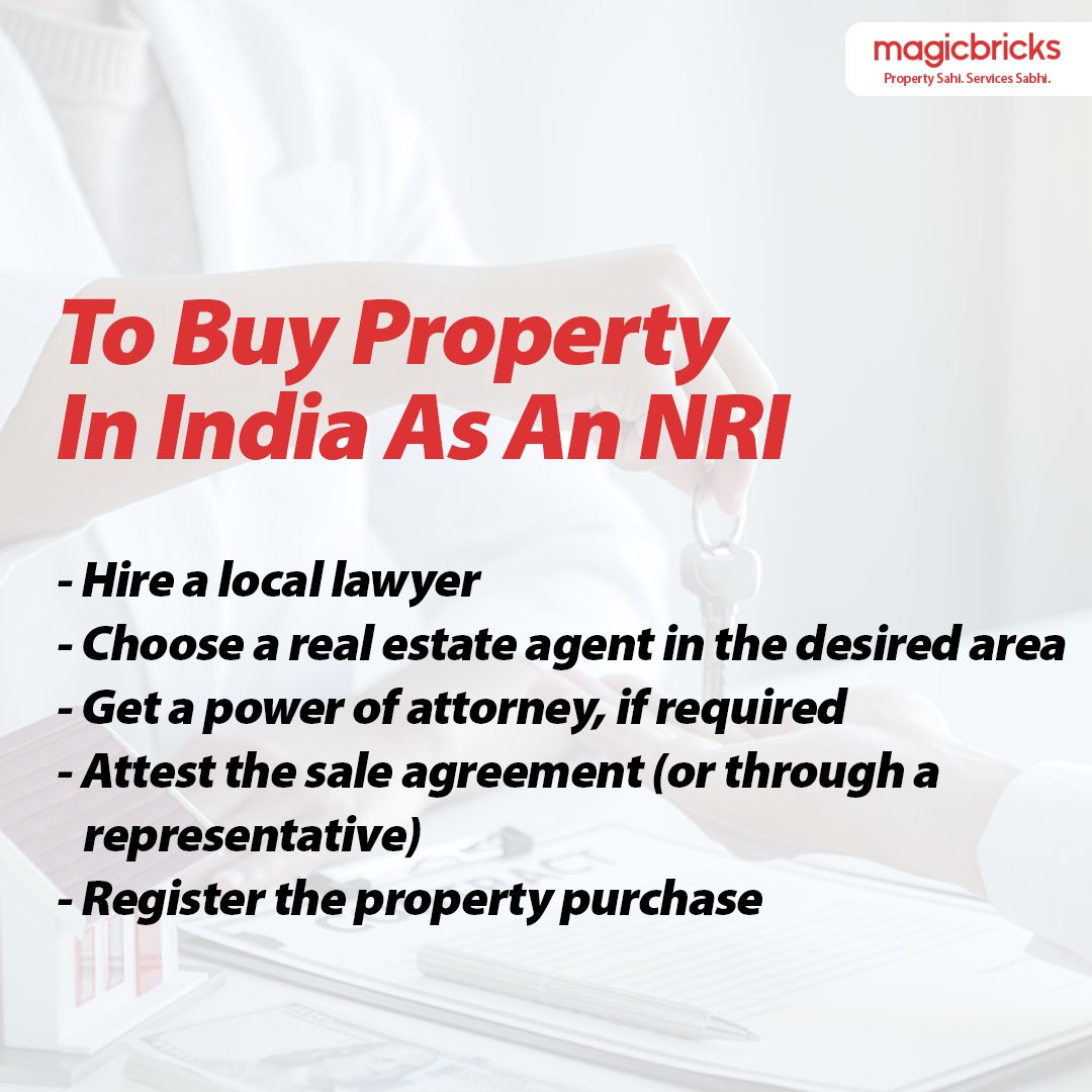 magicbricks's tweet photo. Are you an NRI trying to register a property in India from overseas and facing trouble? Read this blog by Magicbricks for a step-by-step guide for smooth registration: https://t.co/P9oNvvAdRz
#Magicbricks #PropertyBhiServicesBhi #PropertyServices #IndianRealEstate #MBlogs #NRI https://t.co/lP7l9ICRif