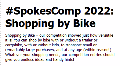 SpokesLothian's tweet photo. @Cyclesouthedin @ScotRail @CyclingEdin @EdinReporter @SW20Ed @SpokesPorty @SpokesDalkeith @davidfkey @CllrScottArthur @CllrChasBooth @cargobikemovmnt @ELCouncil @midgov @LoveWestLothian @norriehamp @RussellMargo @kittysull1 @elcourier @WestLothianCour @mcmillwynd @PaulMcLennan7 @goeastlothian @LothianLoop @KellyMParry @cyclingscot @MidlothianView @WLBikeLibrary @WestLothianSGP @_stephanieboyle @GreenBeanJackie @harts_cyclery @Melaniecycles @drgs100 @HelenRambler @AndrewDBurns @JimDensham @frasermaxwell73 @jester_mouse @hank_chief #ShoppingByBike

Great ideas from our lovely #SpokesComp winners!

👍use ordinary bike
👍use special bike
👍take kids!!
👍shopping small or large 

RESULTS->https://t.co/d1smBCBzUU

1st: @EveCatherine58 Bonnyrigg
2nd: #SamTaylor age 9 "we need less cars"
3rd: #RobynCampbell Leith https://t.co/44reu3CPQg