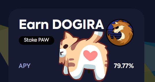 G'meowning! Good news for furends of @DogiraOfficial! We've topped up the tank this week, with moar rewards than last round. 😽👌 Keep those juicy APYs flowing! Currently ~80% APY 🥩 Stake $PAW, earn 🐕 $DOGIRA, it's simples! #PolygonNetwork #DeFi #Polygon #YieldFarming $FISH