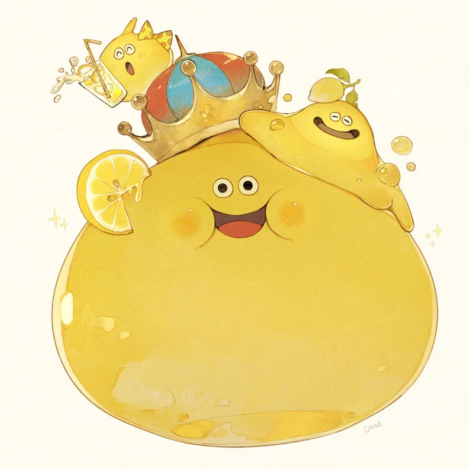 レモンなスライムたち  が  あらわれた! 