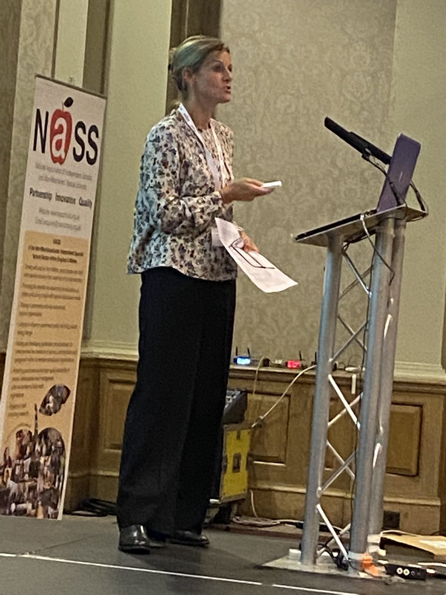 NASSCHOOLS's tweet photo. Hearing from Leadership Programme alumni today. Beth Whittaker from The Stable School is Sharing her work on using the profiling tool Emotional to drive a trauma-informed approach to learning #NASSConf https://t.co/y3ciFScbJX