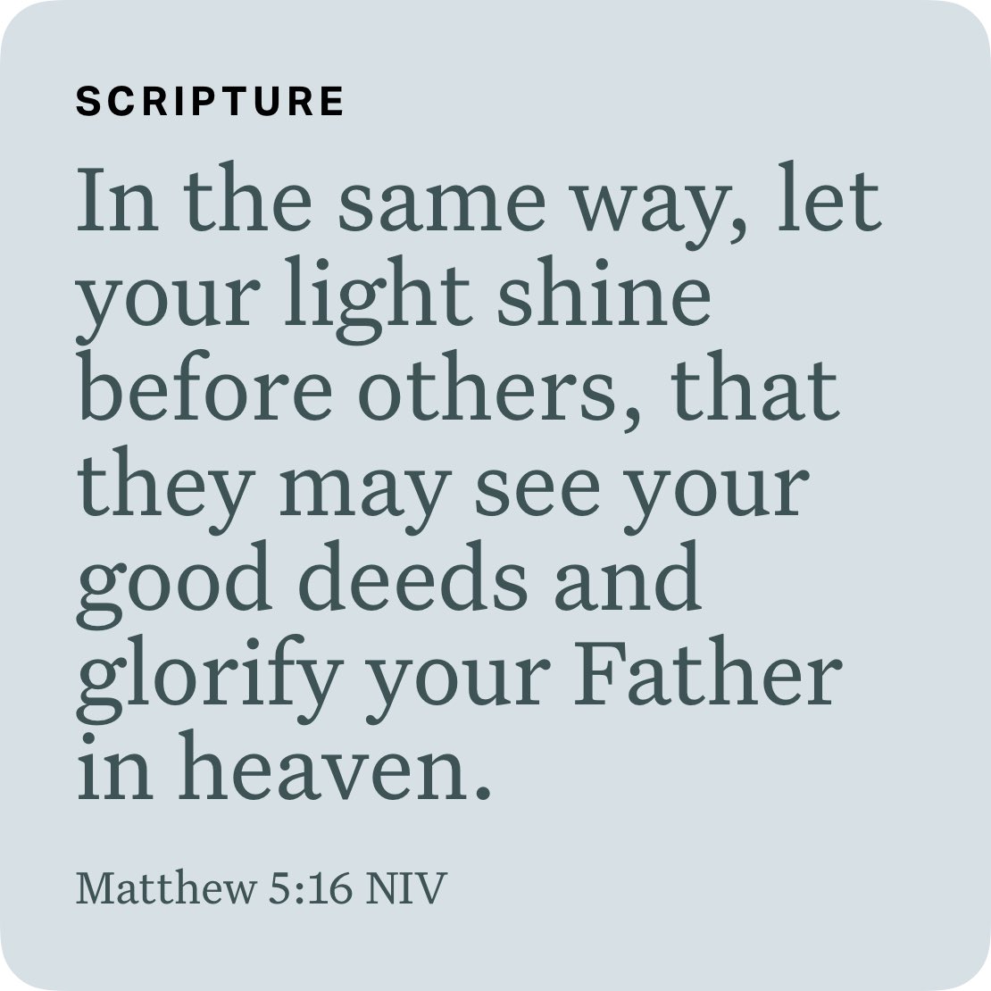 McDonaldCtrlFla's tweet photo. Matthew 5:16 ESV https://t.co/RAB5YzXFfH https://t.co/ooLDadZICv