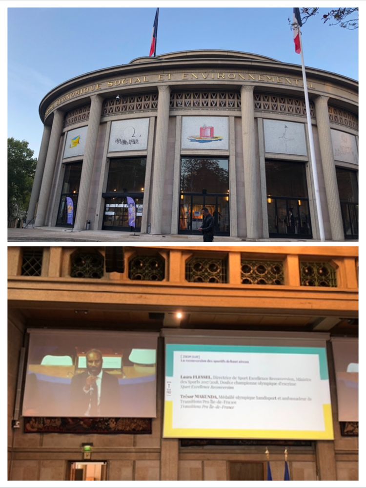 cap_emploi92's tweet photo. Participation de la team #CEPSalariés de @cap_emploi92            à la matinée de débat organisée par Transitions Pro Île-de-France avec le témoignage très juste d’un ambassadeur de talent en la personne deTrésor MAKAKA, athlète médaillé olympique handisport. https://t.co/1g5UplCyp9
