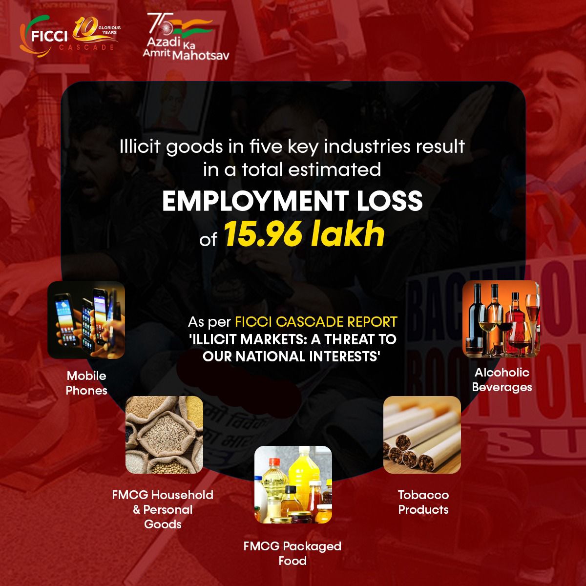 Cascadeglobal's tweet photo. Illicit Trade not only poses threat to national security, but also drains national economy & leads to unemployment in the country.
#LetUsStartNow to build a prosperous & safer TOMORROW! https://t.co/V8QgZcfQFA