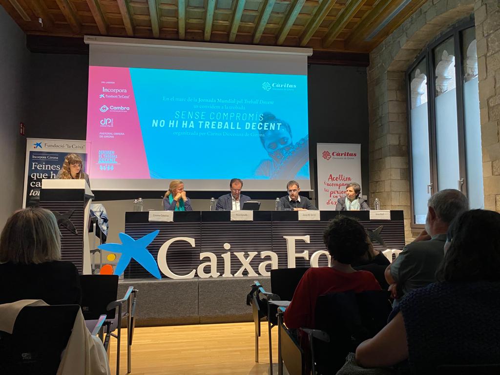 caritasgirona's tweet photo. #TREBALLDECENT | Josep M. Serrat, administrador de @menja_m : "El factor humà és importantíssim, és necessari un treball transversal i un acompanyament llarg en la inserció de les persones més vulnerables" https://t.co/NNlS6bP8jp