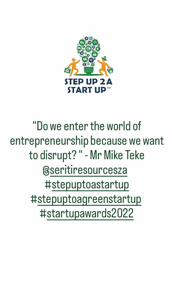 primestarsSA's tweet photo. "As young people if you want to be an entrepreneur, you must enter the journey to leave a legacy" - Mr Mike Teke
SERITI Resources
#stepuptoastartup #stepuptoagreenstartup
#startupawards2022 https://t.co/jhULHY9OEB