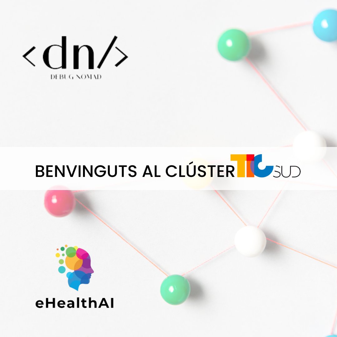 sergi_novo's tweet photo. Aquesta setmana hem anunciat dues noves incorporacions al Clúster @TICSud!!🚀Donem la benvinguda a les empreses TIC #eHealthAI i #DEBUGNOMAD!!⭐️📈
✅Gràcies @gcjordi i Elly Câmpeanu per formar part de la comunitat d'empreses de #TICSUD!👍 https://t.co/et4H68ym5j