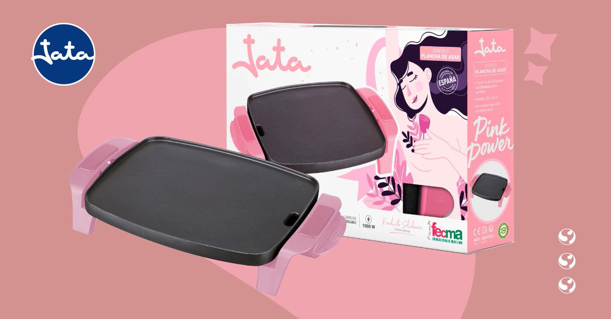 Globomatik's tweet photo. Colabora en la lucha contra el #CáncerDeMama
con esta mini plancha de asar rosa de #Jata🎗️

Los beneficios se destinan a la  Federación Española de Cáncer de Mama #FECMA @FECMA_ 

#19Octubre #DiaMundialdelCancerdeMama #JataPinkPower #JataLovers

https://t.co/LN8Y2aldDO https://t.co/QnurpFrbhM