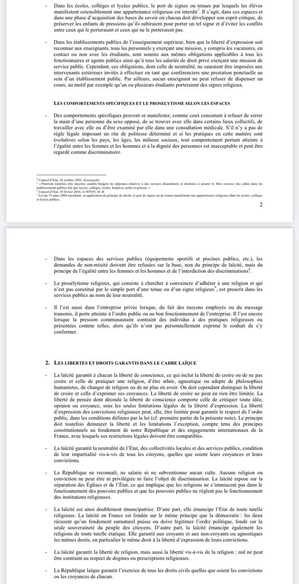 ncadene's tweet photo. Au Sénat, M. Malhuret a fait une confusion sur la laïcité.
Celle-ci ne s’oppose pas au port d’un signe religieux comme le voile pas plus qu’il ne le promeut.
👉La laïcité assure la liberté de chacun d’exprimer (y compris par des signes) des croyances ou convictions, sans trouble. https://t.co/ppDQZSMLxn