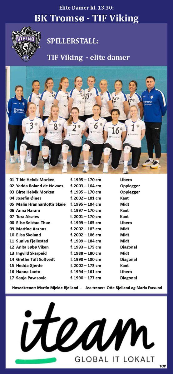 BKTromsoe's tweet photo. Bures boahtin volleyspáppagilvui! Velkommen på kamp! #Mizunoligaen #volleyball
Lørdag 8. oktober kl. 1330: #BKTromsø Elite Damer vs. TIF Viking
Lørdag 8. oktober kl. 16: BK Tromsø Elite Herrer vs. TIF Viking
Begge kampene går i Tromsøhallen. #Tromsø #Norway https://t.co/aaTIFqD3sZ