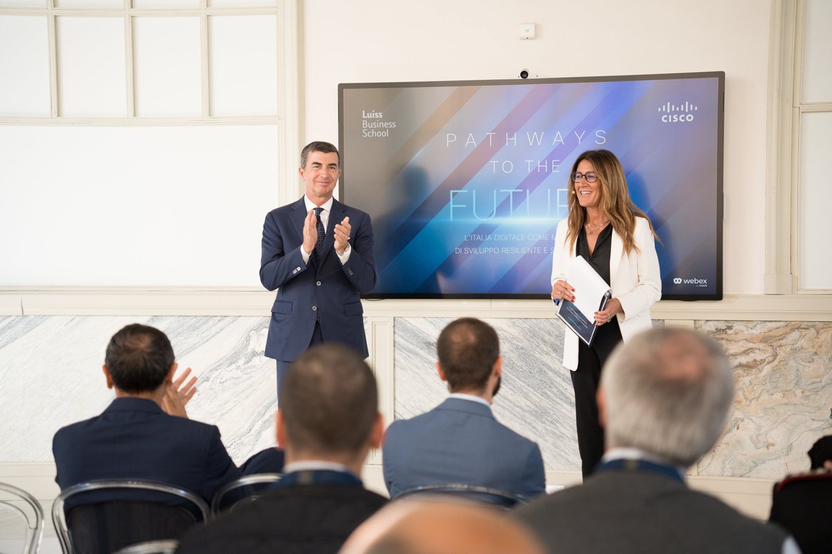 gmanghi's tweet photo. Grazie a tutti i protagonisti e le protagoniste del nostro evento #CiscoPathways, che ha messo al centro la trasformazione digitale del nostro Paese, fattore intrinsecamente legato alla sostenibilità economica, sociale e ambientale.
#digitaliani @UniLUISS @LuissBusiness https://t.co/M7tjcdeR3e