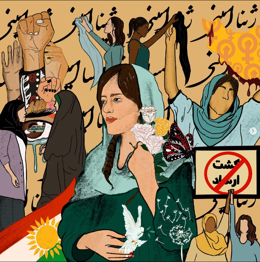 WomenDev's tweet photo. “Iranian women don’t need white saviours, they need their control and voices back.” 

Goli Nili &amp; @RoxannaYasmin discuss the lead-up &amp; consequences of #MahsaAmini's tragic death, as well as how those of us outside #Iran should respond.

👉🏽 https://t.co/FLDYnNq9zv #ZanZendegiAzadi https://t.co/bkAxYIryMo