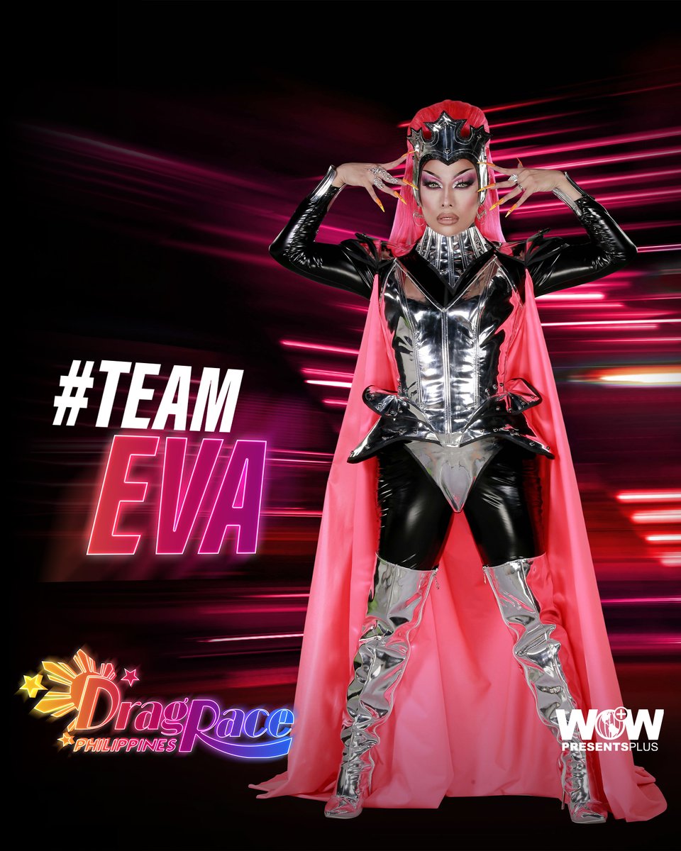 dragraceph's tweet photo. Are you #TeamEva? 👑 

RT, like, comment, and use the hashtag if you want @eva_lequeen to snatch the #DragRacePH crown! 🏁 

Watch the @dragraceph Semi-Finals now: https://t.co/HLClVF9Ly1
🇵🇭🌎: @wowpresentsplus (worldwide ex. Canada)
🇨🇦: @CraveCanada (Canada) https://t.co/b8oq8zCzef