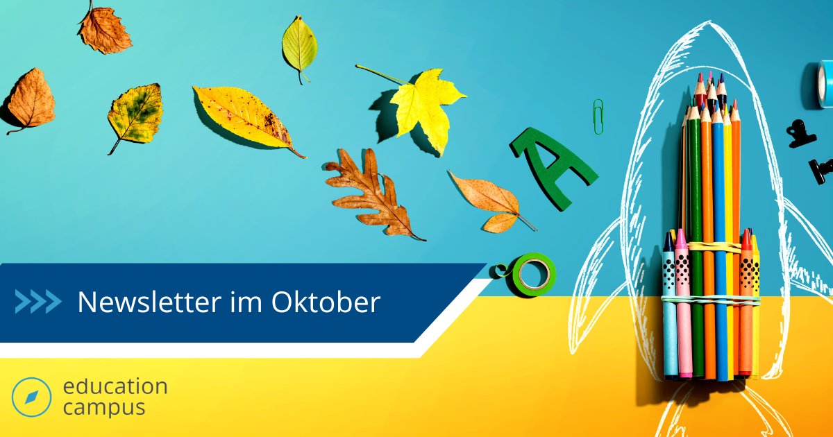 Schon für den education campus #Newsletter registriert? Somit verpassen Sie keine News mehr rund um das Thema #digitaleBildung. 
Hier geht es zur Oktober Ausgabe:
🔗tf413fa1d.emailsys1a.net/mailing/198/58…
Hier zur Registrierung: 
🔗tf413fa1d.emailsys1a.net/198/6237/c1e56…
#educampus #twlz