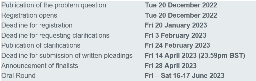 hsfclmoot's tweet photo. Take a look at the 2023 HSF Competition Law Moot timeline below. Keep an eye out for the registration link, which is going live on Tuesday 20 December! https://t.co/N56yssQRSL