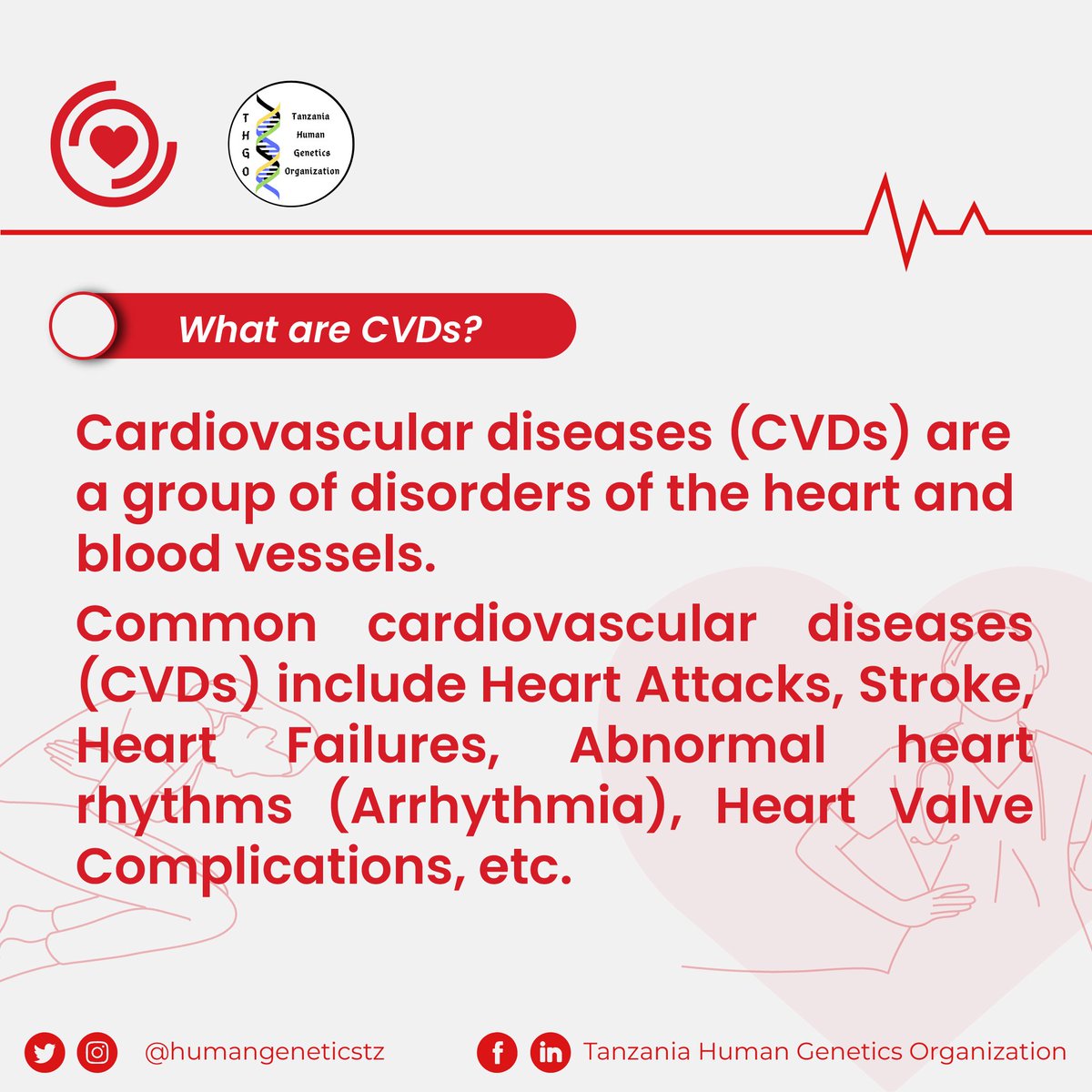 humangeneticstz's tweet photo. ⛑️World heart awareness 

Cardiovascular disease (CVD) is accountable for nearly half of all deaths making it the world’s number one killer. #Worldheartday is, therefore, the perfect platform for the CVD community to unite in the fight against CVD

#Worldheartdayawaress https://t.co/S71FeQzttk