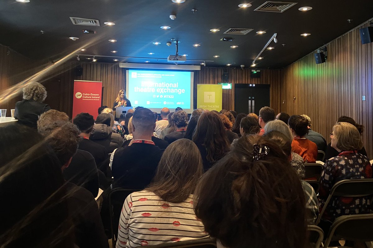 great to see a packed house at #ITX22 to see 6 Irish theatre works ready for touring internationally @TadhgHickey @louisewhiteperf @thisispopbaby @OnceOffHQ @projectarts @xnthony thanks to @culture_ireland @DubTheatreFest @IrishTheatreIns