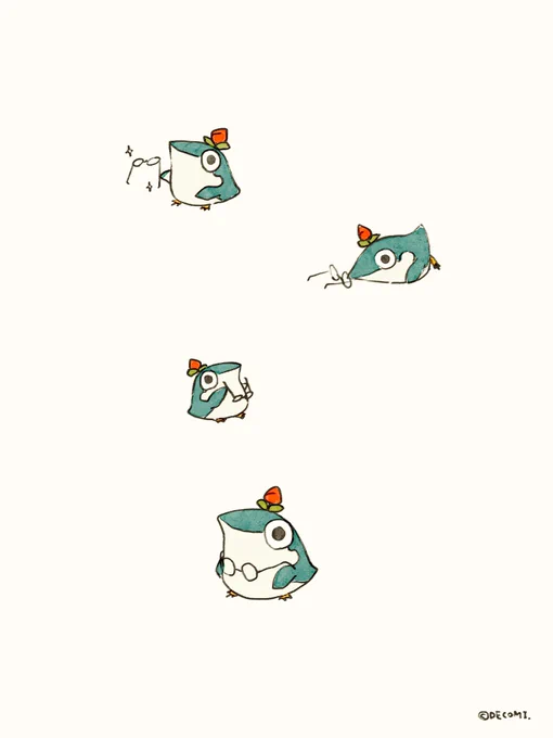 #私の個性はきっと誰かにささる花ペンギンという生物を描いてます。ささると嬉しい 