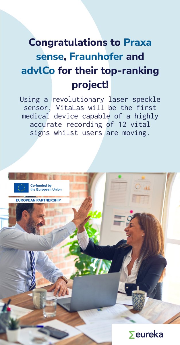 EUREKA_NETWORK's tweet photo. As we look through your recent applications, we also want to highlight the successes from our previous call: 110 projects were funded - 25% of your applications!  

Congratulations to our new Eurostars projects ⭐️ 🌟 ✨ 

#aimevenhigher  
@EU_EISMEA  @EUScienceInnov  @EUeic https://t.co/Wdm3eq8KPS